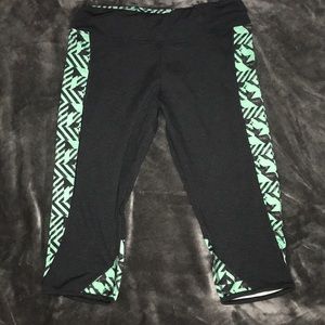 Hurley Nike Drifit Sz M leggings, gray & mint